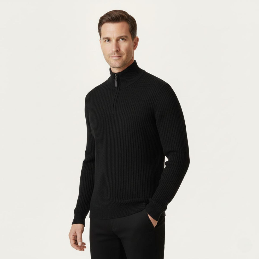 Cesaire | 100% Cotton Cable Quarter Zip