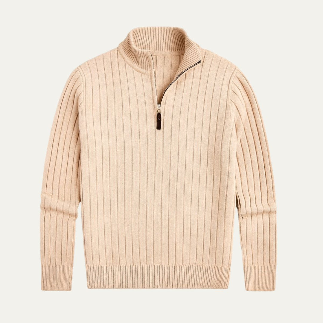 Cesaire | 100% Cotton Cable Quarter Zip