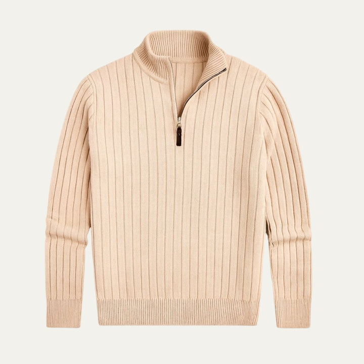 Cesaire | 100% Cotton Cable Quarter Zip