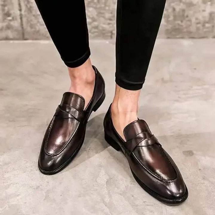 Evariste | Leather Penny Loafers