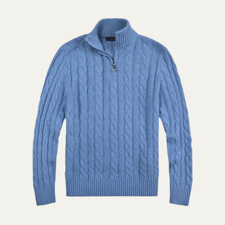 Laurier | Merino Cable Front Half Zip