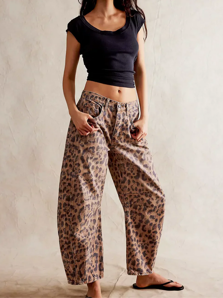 Malvine | Barrel Leg Cotton Denim Jeans