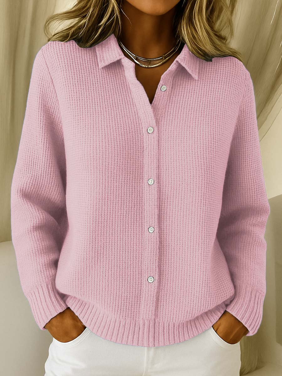 Dorothee | Fine Knit Button-Up Cardigan