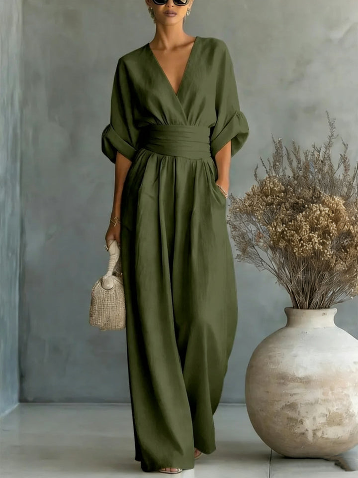 Felicite | Wide Leg Linen Jumpsuit