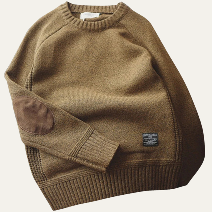 Pierre | Oversized Wool Elbow Patch Knit