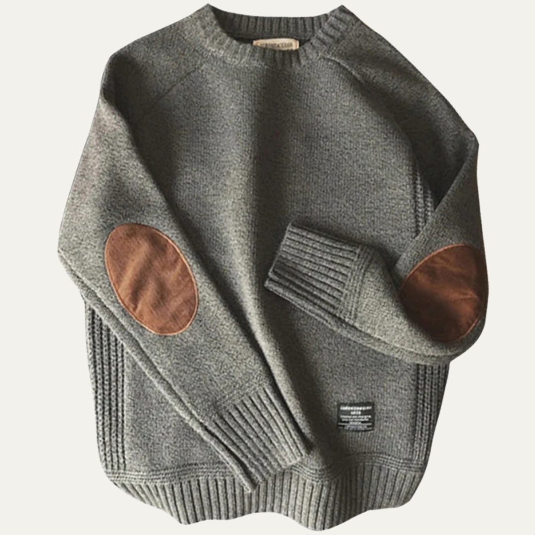 Pierre | Oversized Wool Elbow Patch Knit