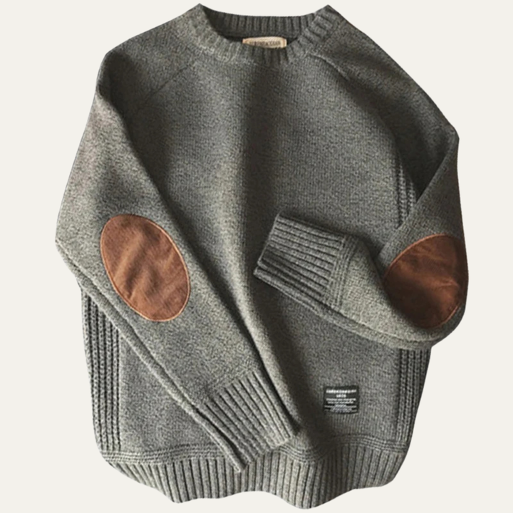 Pierre | Oversized Wool Elbow Patch Knit