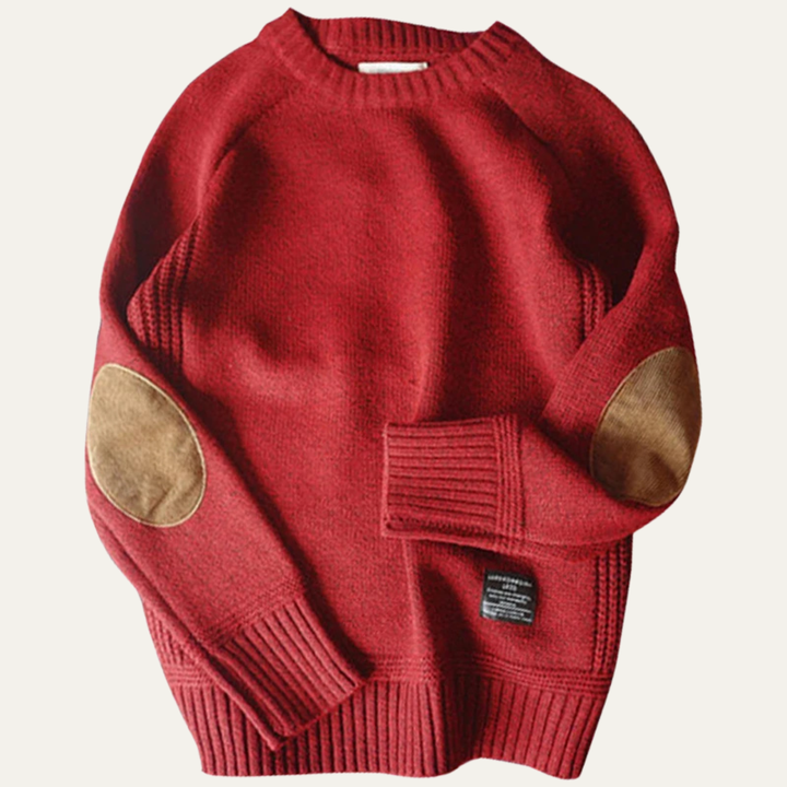Pierre | Oversized Wool Elbow Patch Knit