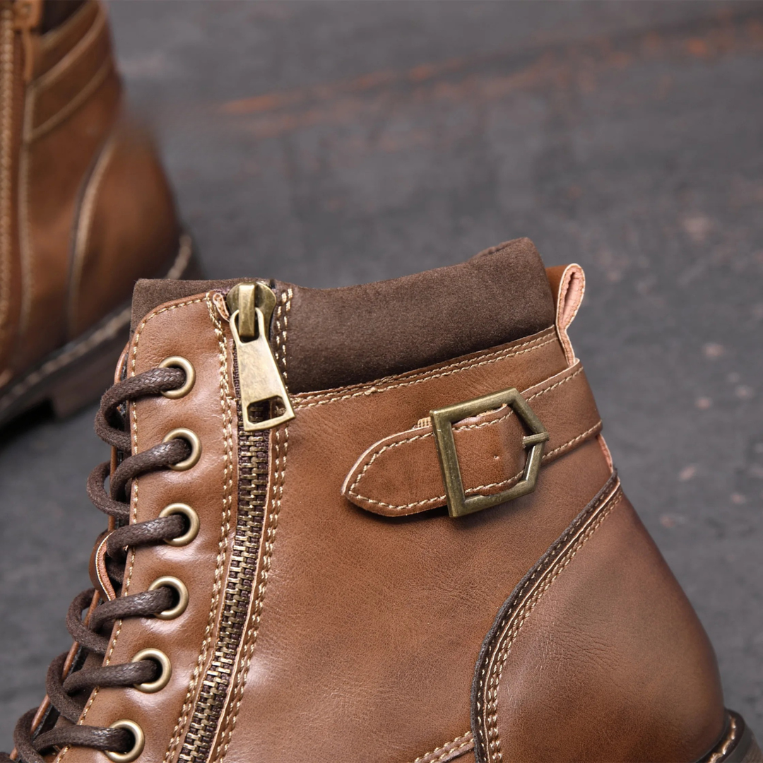 Achille | Cap Toe Leather Ankle Boot