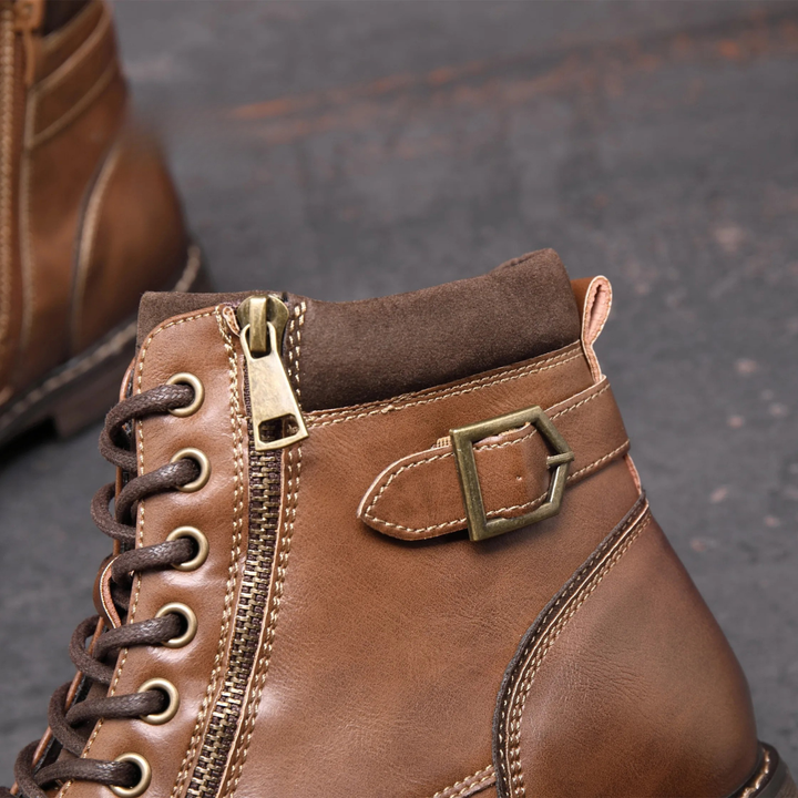 Achille | Cap Toe Leather Ankle Boot