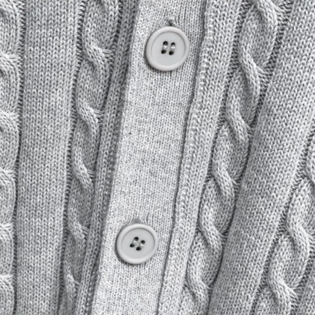 Timothee | Cable Knit Button Cardigan