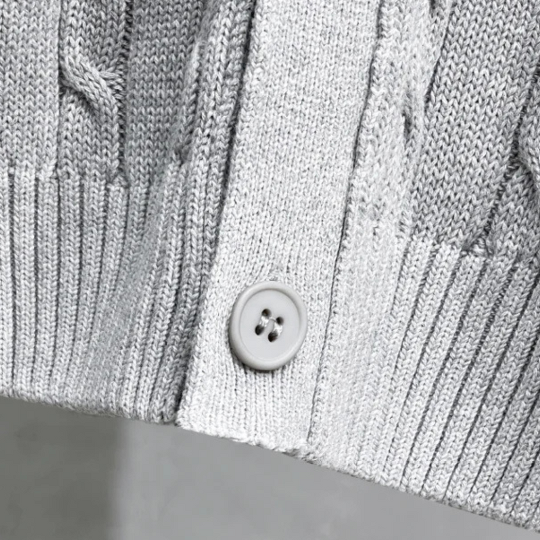 Timothee | Cable Knit Button Cardigan