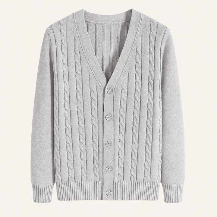 Timothee | Cable Knit Button Cardigan