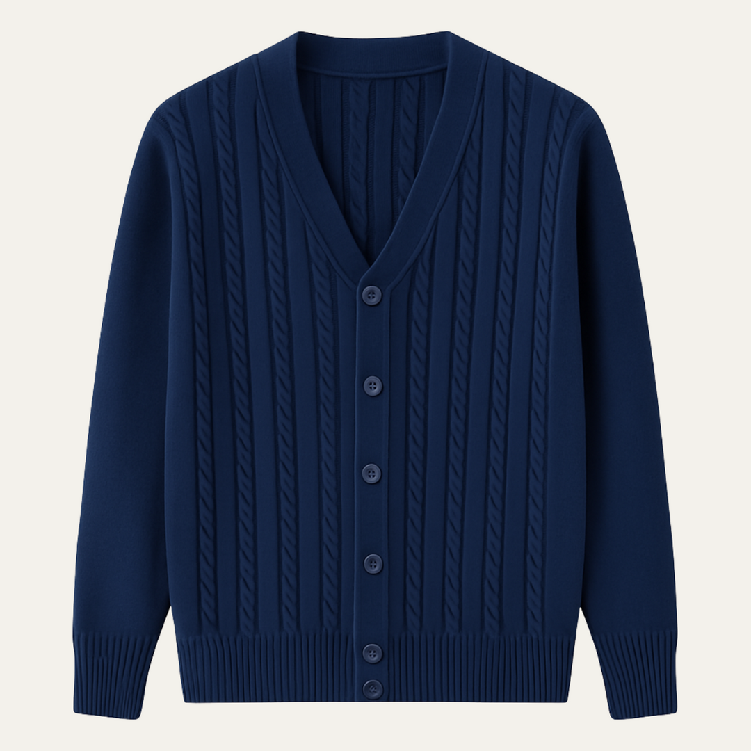 Timothee | Cable Knit Button Cardigan