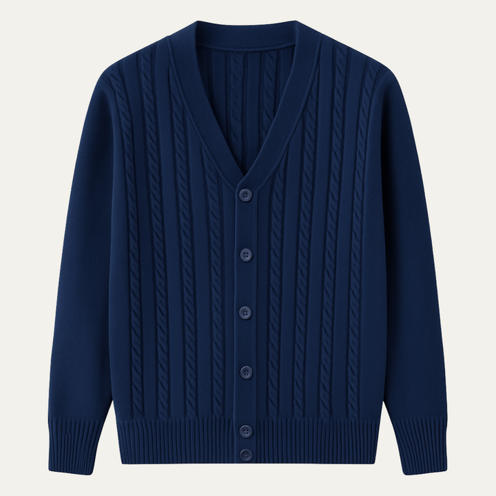 Timothee | Cable Knit Button Cardigan