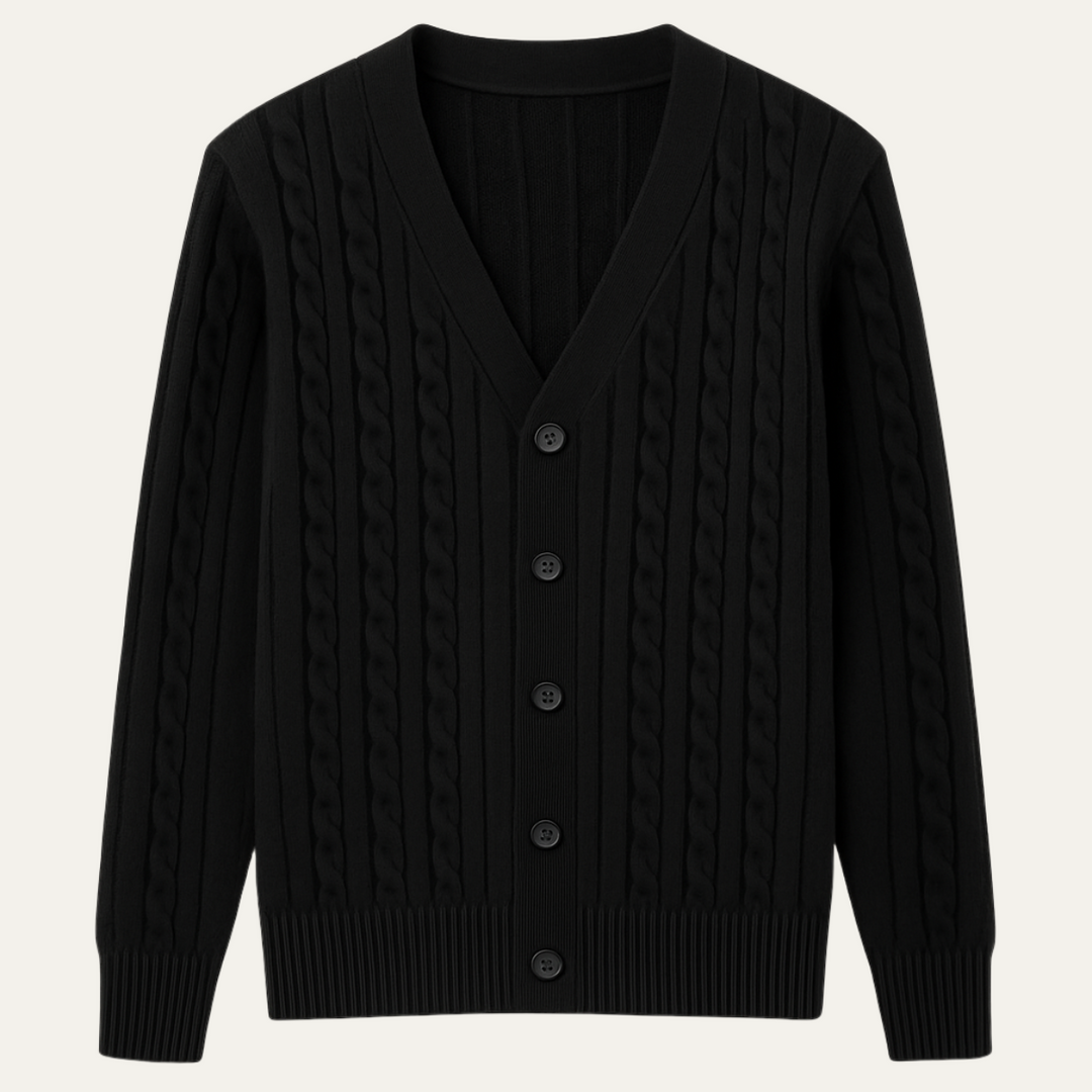 Timothee | Cable Knit Button Cardigan
