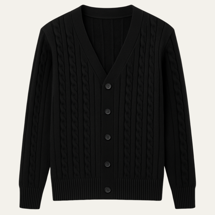 Timothee | Cable Knit Button Cardigan