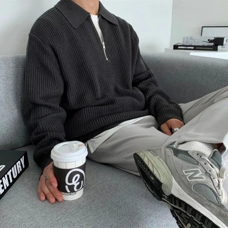 Maurille | Full Rib Half Zip Sweater