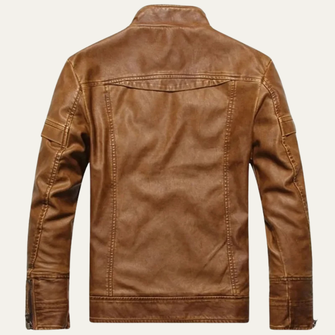 Medard | Panelled Zip Biker Jacket