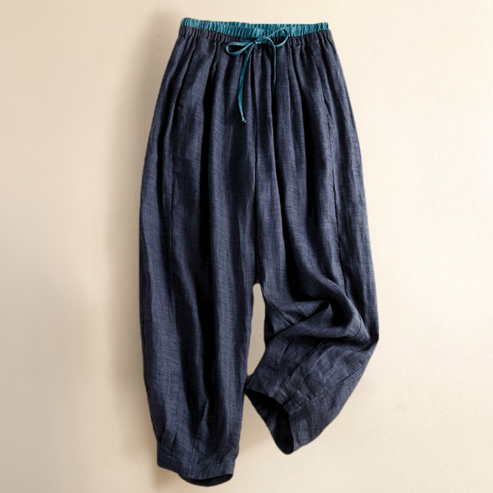 Daphne | 100% Linen Tapered Trousers
