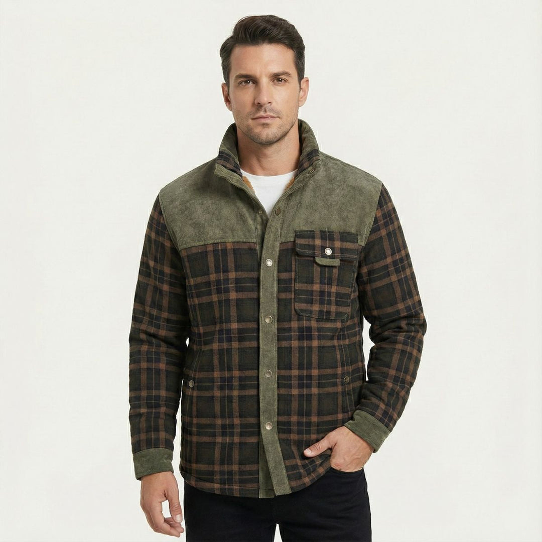 Honore | Plush Lined Plaid Shirt Jacket