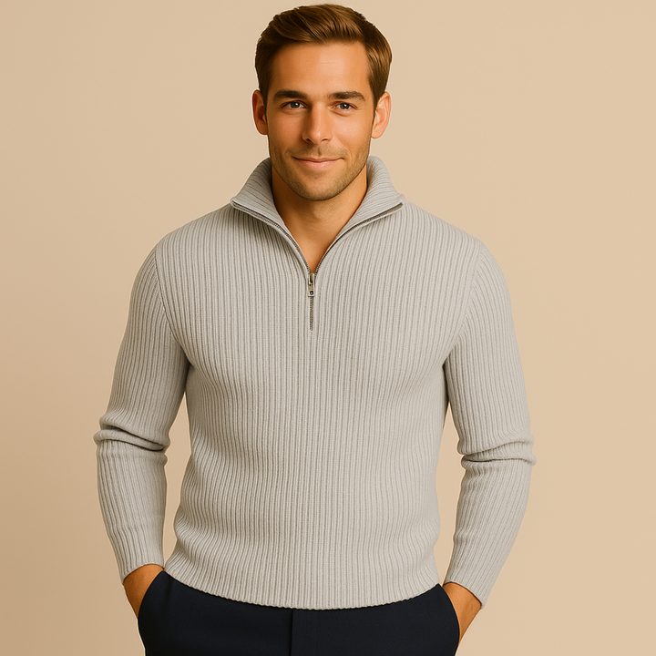 Magella | Ribbed Merino Quarter Zip
