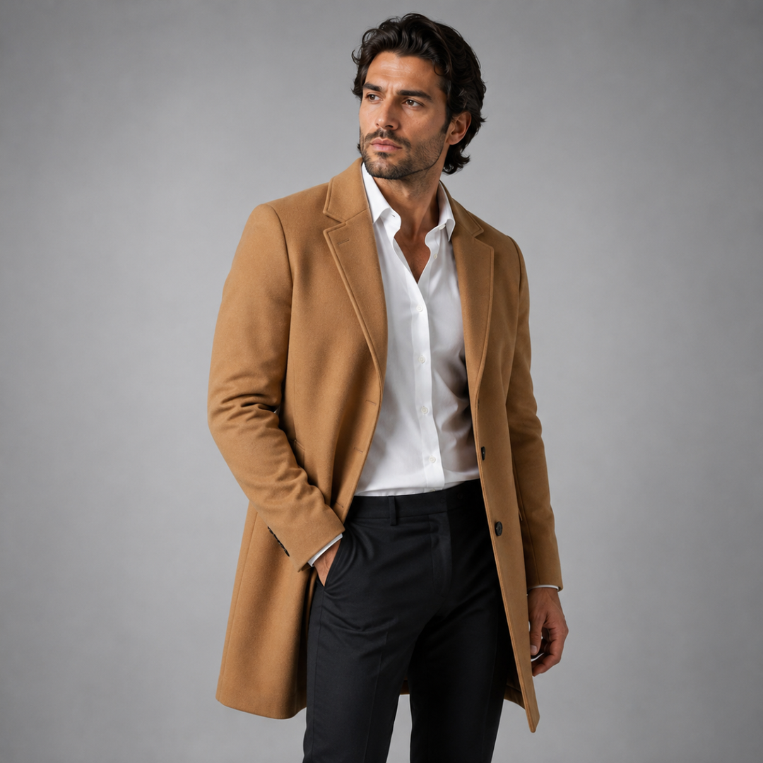 Arsene | Wool Cashmere Mid Length Coat