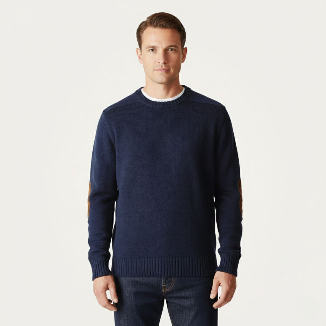 Pierre | Oversized Wool Elbow Patch Knit