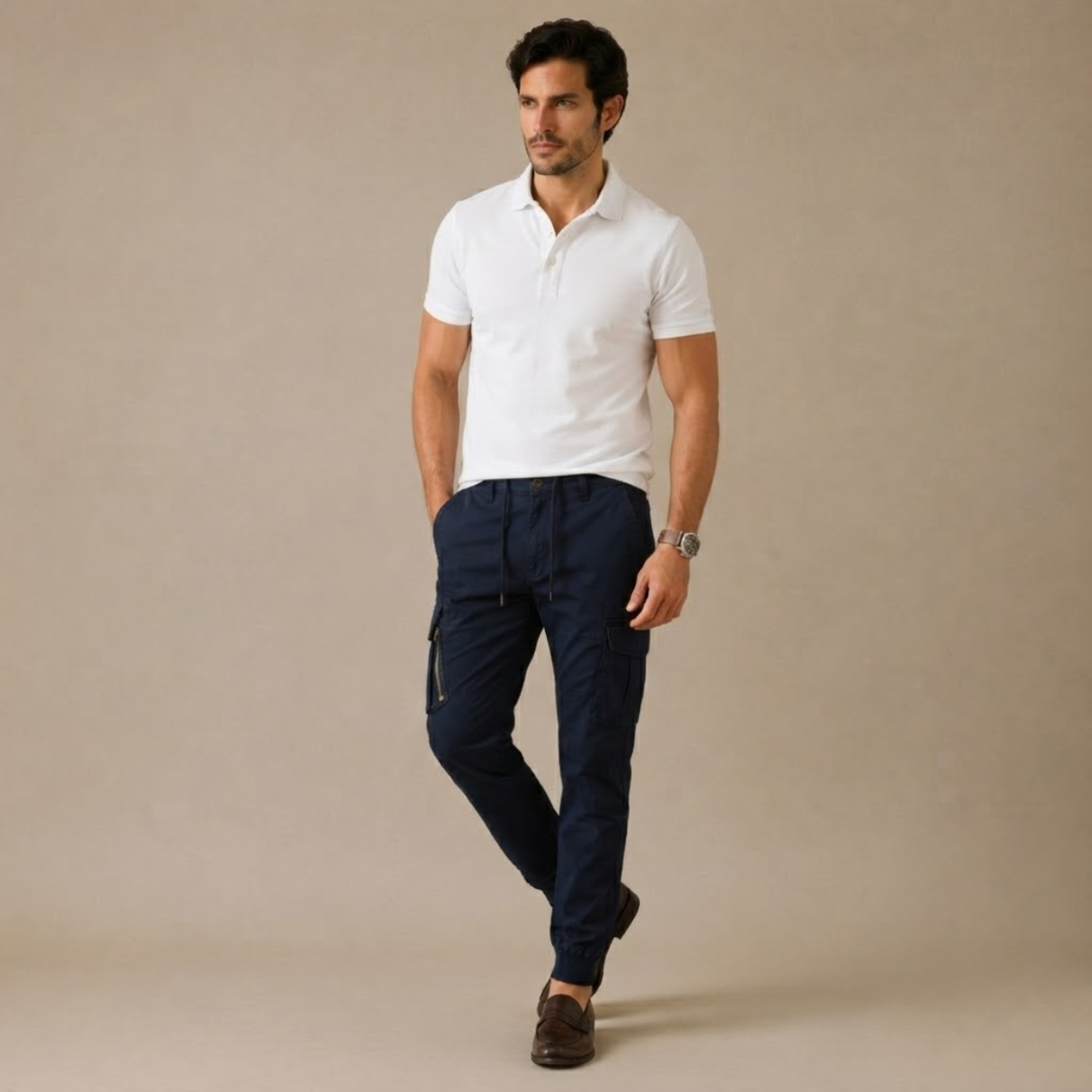 Aimé | Slim Cotton Cargo Joggers