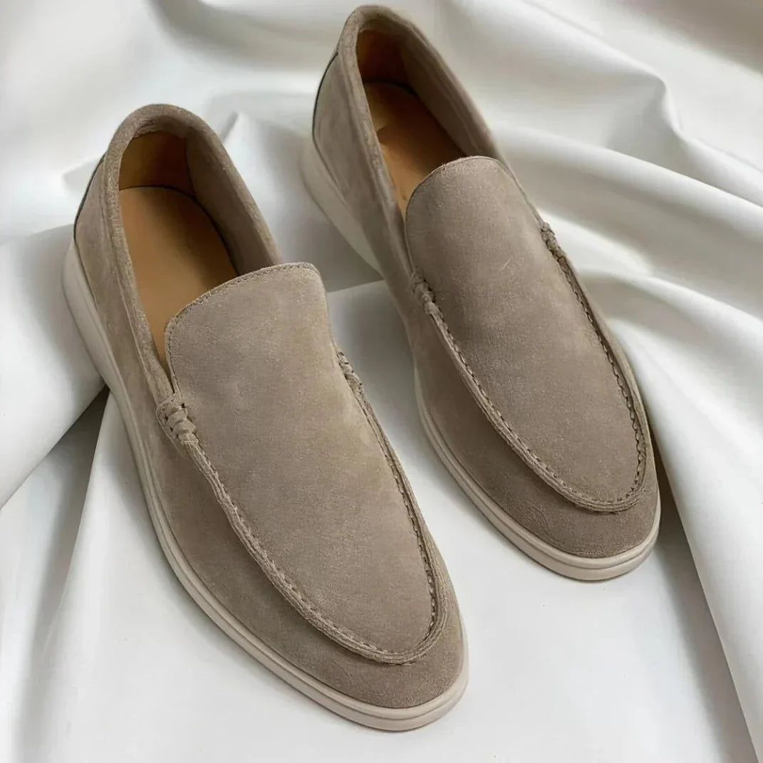 Henri | Apron Stitch Suede Loafers