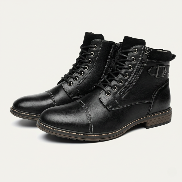 Achille | Cap Toe Leather Ankle Boot
