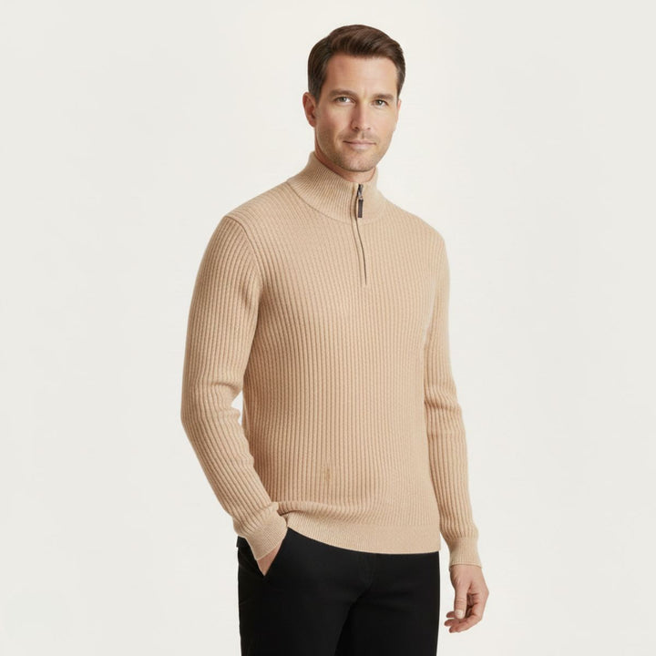 Cesaire | 100% Cotton Cable Quarter Zip
