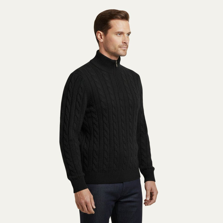 Laurier | Merino Cable Front Half Zip