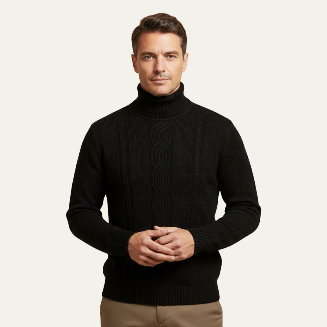 Josue | 100% Merino Cable Turtleneck