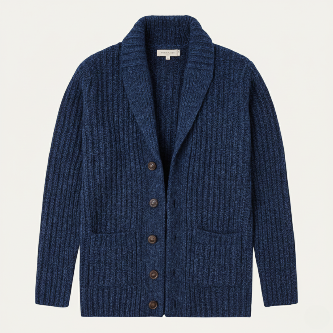Simeon | Heavy Cable Shawl Cardigan