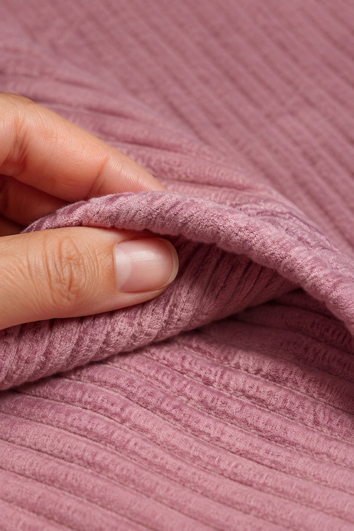 Women's Half-Zip Relaxed Sweatshirt fabric texture close-up