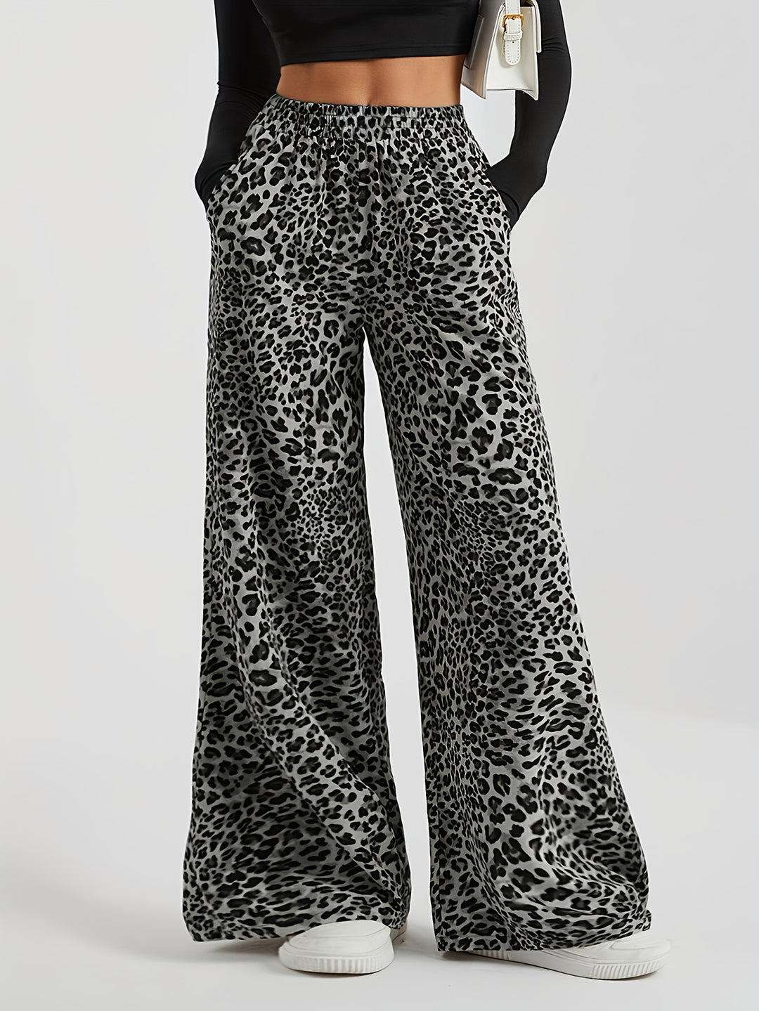 Rosita | Small Leopard Print Wide Leg Pants