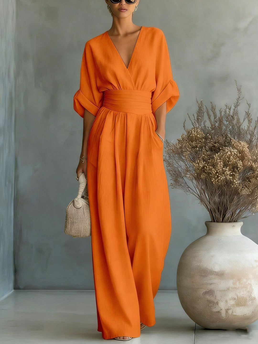 Felicite | Wide Leg Linen Jumpsuit