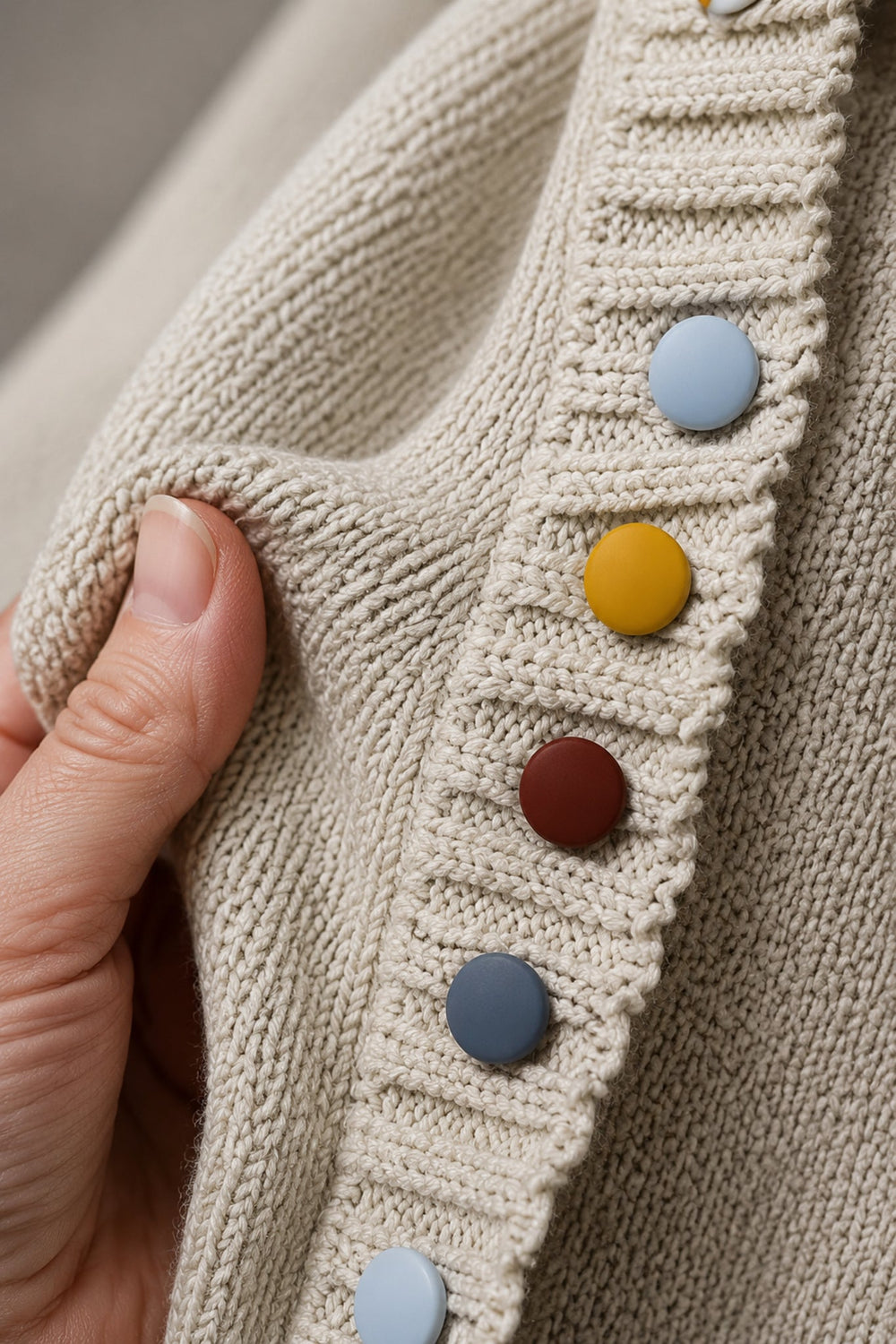 Sammy | Comfortable and Stylish Cardigan fabric texture close-up