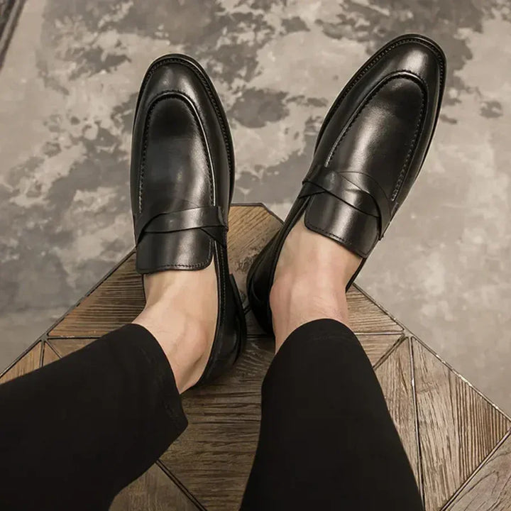 Evariste | Leather Penny Loafers