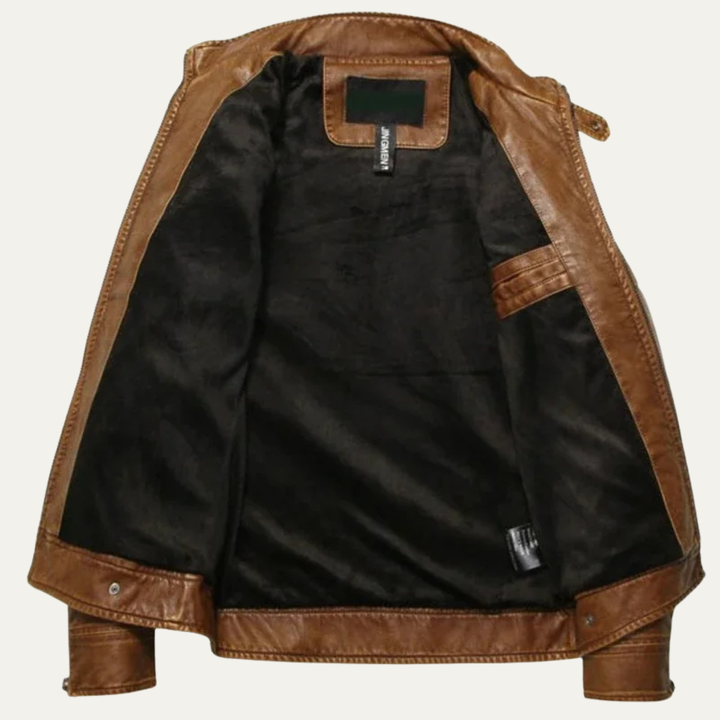 Medard | Panelled Zip Biker Jacket