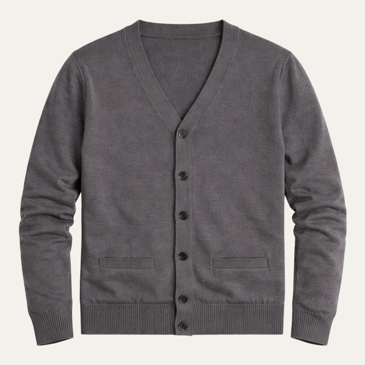 Vital | Cotton Blend V Neck Cardigan