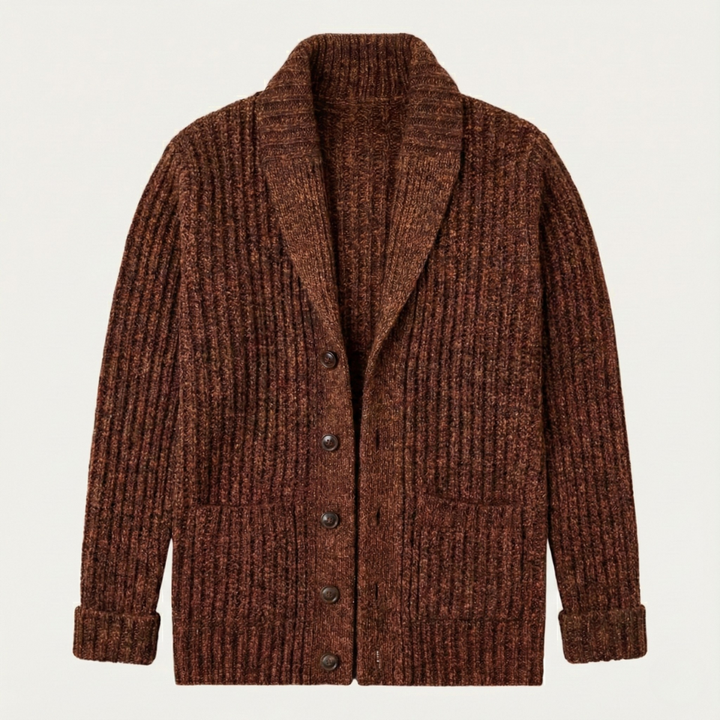 Simeon | Heavy Cable Shawl Cardigan