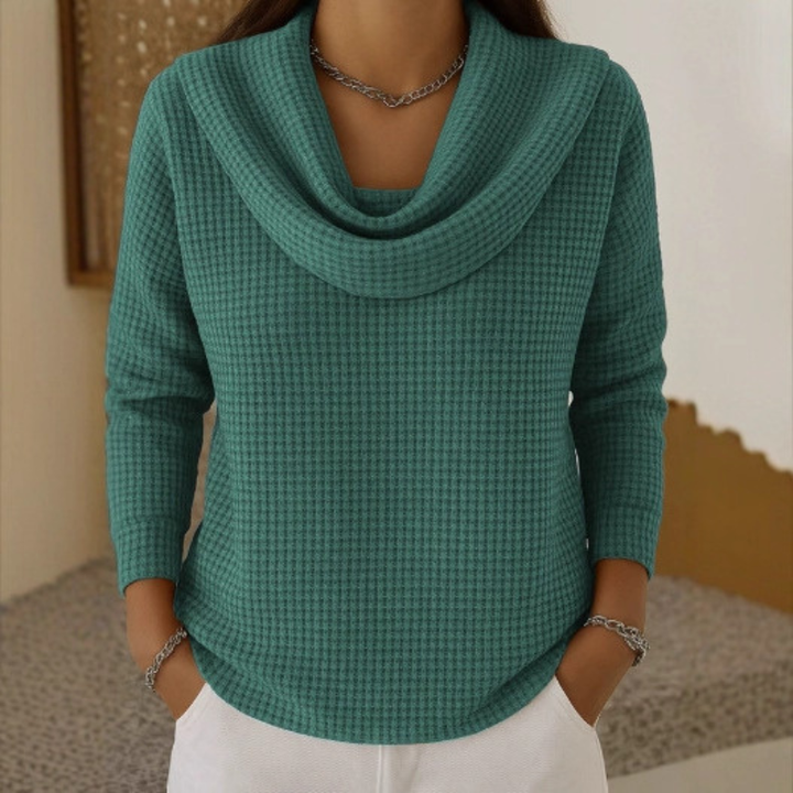 Sylvanie | Waffle Knit Collar Sweater