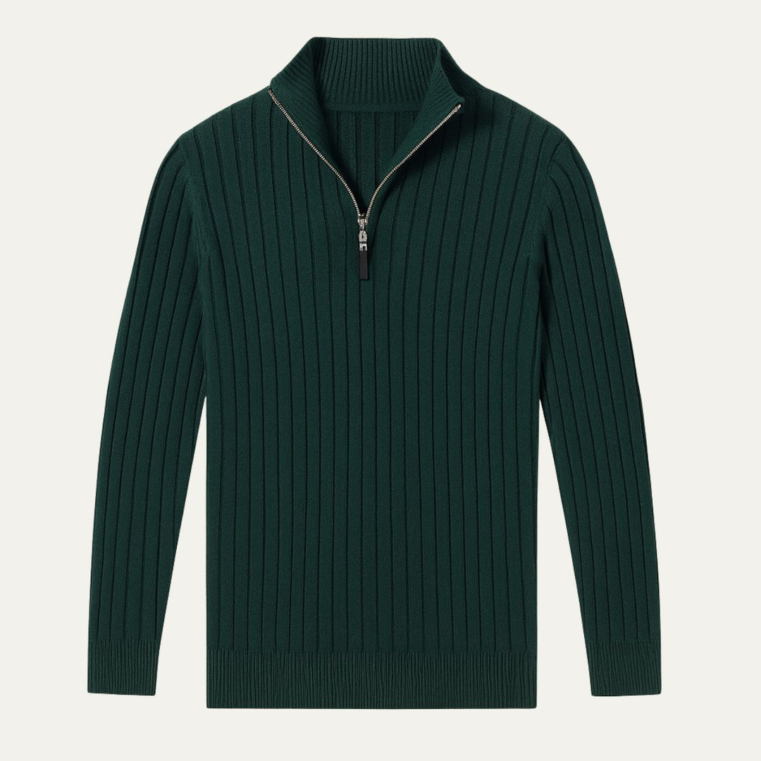 Cesaire | 100% Cotton Cable Quarter Zip
