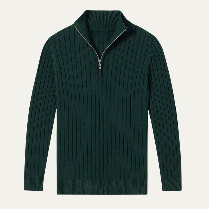 Cesaire | 100% Cotton Cable Quarter Zip