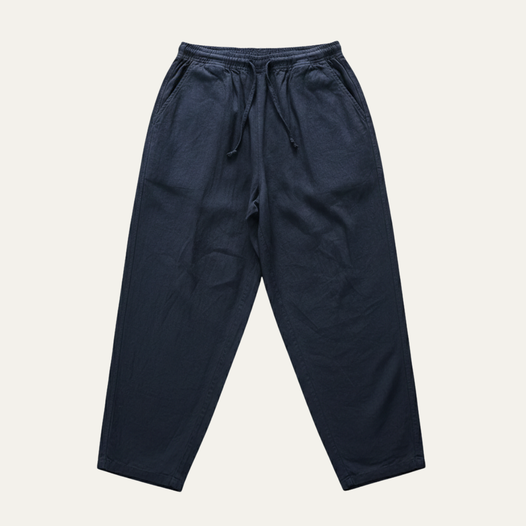 Germain | Cotton Linen Drawstring Trousers