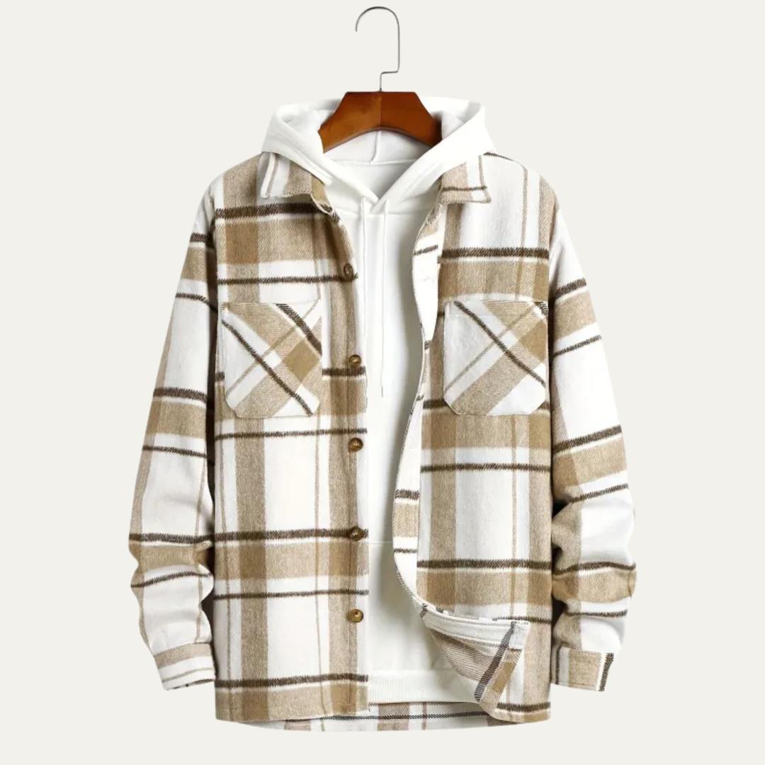 Leandre | Sherpa Backed Plaid Shirt Jacket