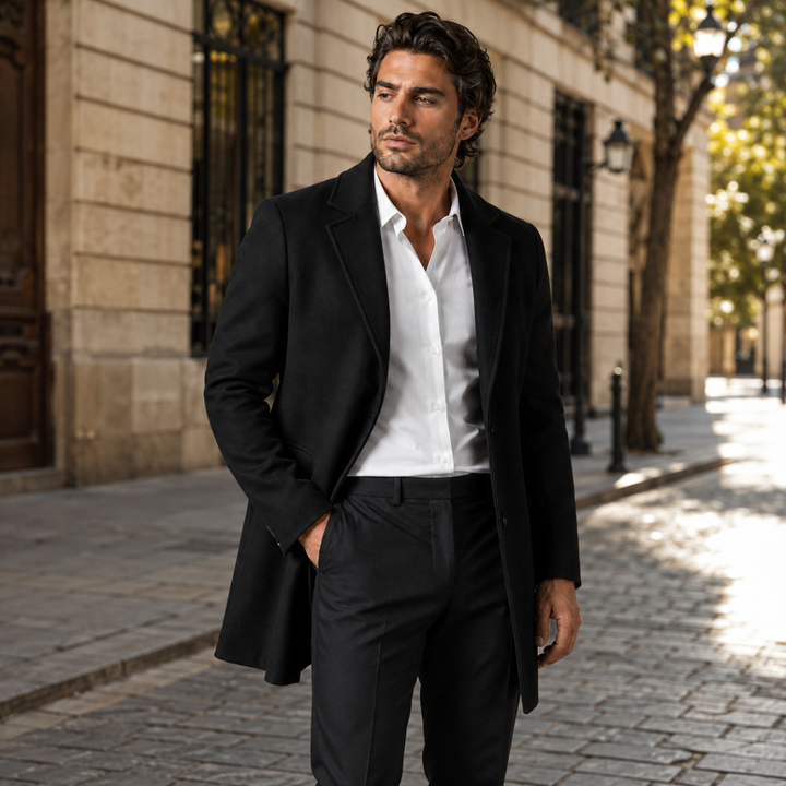 Arsene | Wool Cashmere Mid Length Coat