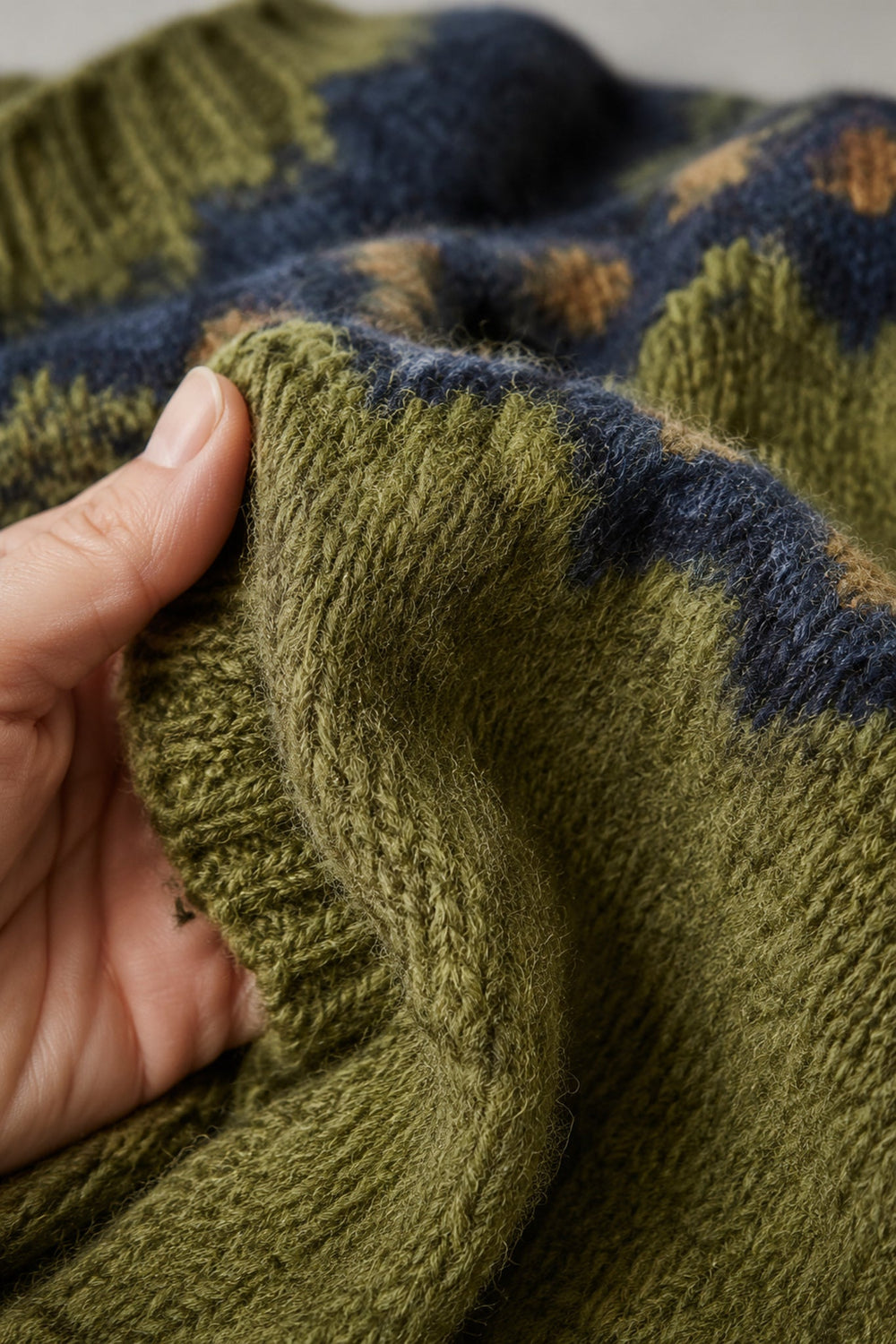 Jessica | Heritage Nordic Knit Jumper fabric texture close-up